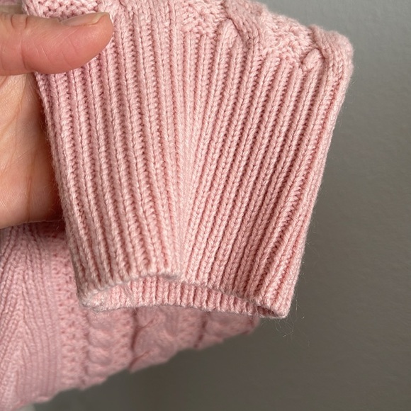 Better Be Pink Cable Knit Cropped Sweater Size Large - Picture 5 of 7